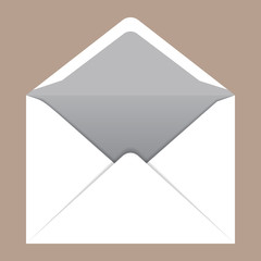 Open c5 envelope mockup, realistic style