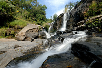 Naklejka na ściany i meble Mae Klang waterfall at Chiangmai province, Thailand