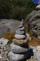Zen Stones with rocks in the background