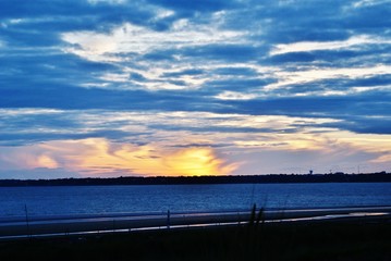 Obraz premium Cocher de soleil Plage de Saint-Brévin-les-Pins Loire-Atlantique France