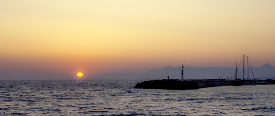 Sun set in Greece / Gouves, Crete