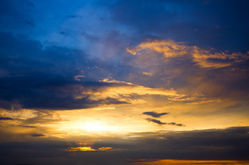 Fototapeta na wymiar storm clouds on sunset.