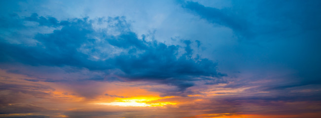 Naklejka na ściany i meble magnificent storm clouds at sunset