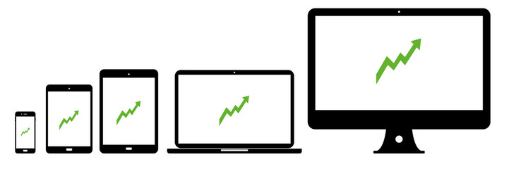 Geräte - Pfeil nach oben - Finanzen