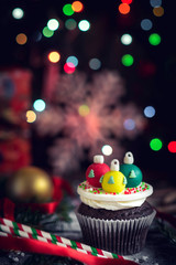 Christmas decoration cupcake