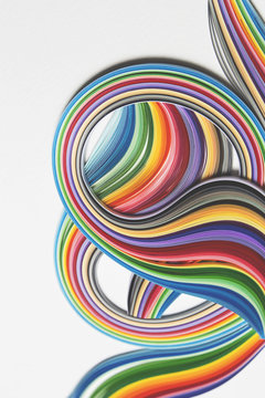 Curves of colourful paper strips...