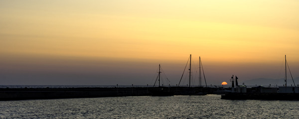 Sun set in Greece / Gouves, Crete