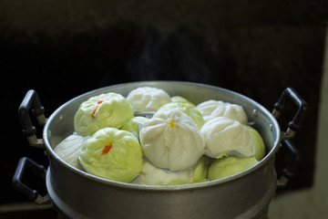 Hot steamed dumpling,chinese buns,pork bun