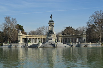 Fototapeta na wymiar Madrid - Buen Retiro Park - Monument to Alfonso XII