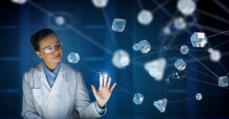 Wireless interaction and connection. Mixed media