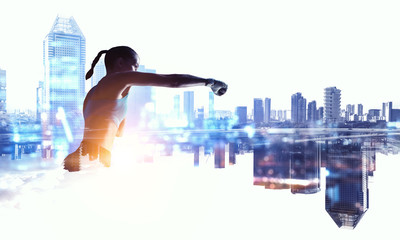 She is going to get the title. Mixed media