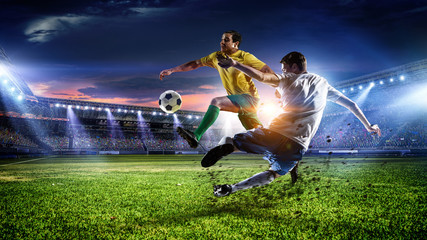 Fototapeta premium Soccer best moments. Mixed media