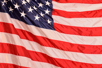 US Flag Closeup Abstract Texture Background