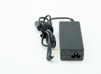 laptop (notebook) AC adapter isolated on white background