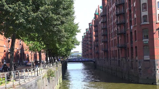 Hamburg Speicherstadt (placed in northern Germany) at a nice sunny summer day