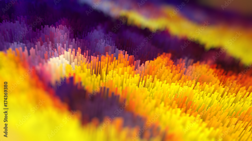 Poster abstract textured background with depth of field. rectangle pattern