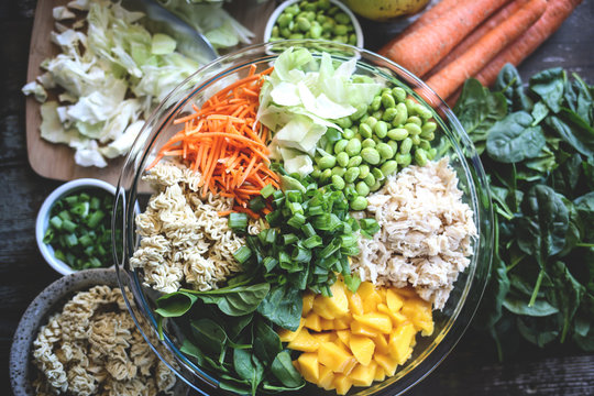 Asian Chicken Mango Edamame Salad