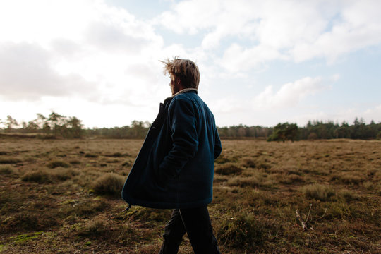 Man walking in nature