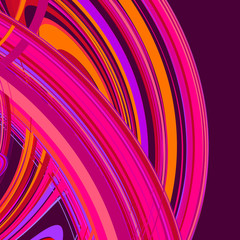 Purple round shapes on dark background, vector illustration