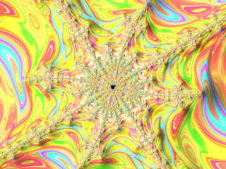 Bright, Colorful Fractal Pattern