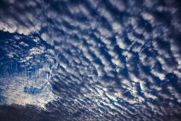 Clouds in the sky as a cold front moves in