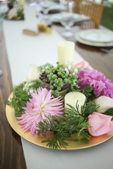 Wedding Decor Rustic Wood Reception Table Succulents Greenery Pink Purple