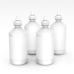 Contacts Solution bottles mockup