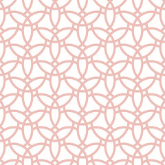 Seamless background for your designs. Modern pink ornament. Geometric abstract pattern