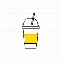 Vector of cold drink cup icon