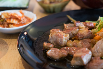 Pork Steak. (Japanese food)