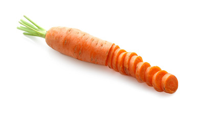 Fresh carrot on white background