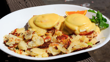 Delicious egg benedict