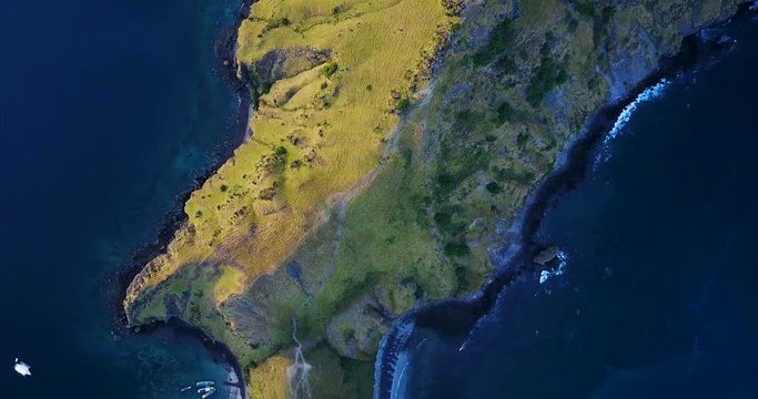 Padar Island View from Drone in Indonesia near Bali