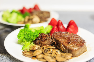 Close up shot of a delicious steak