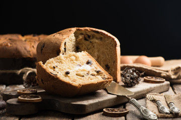Panettone. Italian  christmas cake