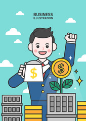 Business line illustration