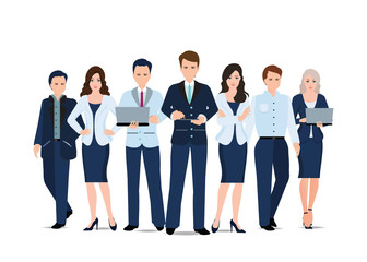 Obraz premium Business team isolated on white background.