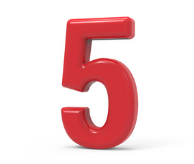 red number 5