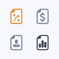 Business Reports - Carbon Icons. A set of 4 professional, pixel-aligned icons designed on a 32 x 32 pixel grid.
