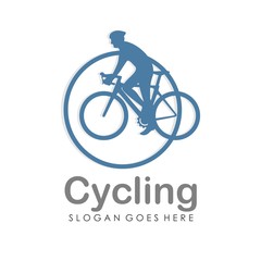 Bicycle logo design template vector