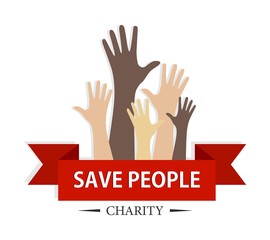 Obraz premium Hands up illustration design vector