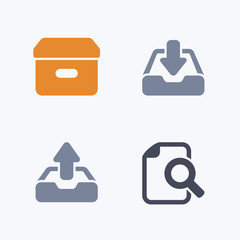 Paperwork - Carbon Icons. A set of 4 professional, pixel-aligned icons designed on a 32 x 32 pixel grid.