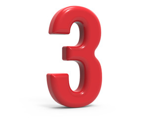red number 3
