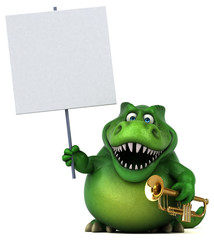 Fun Trex - 3D Illustration © Julien Tromeur