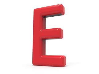 red letter E