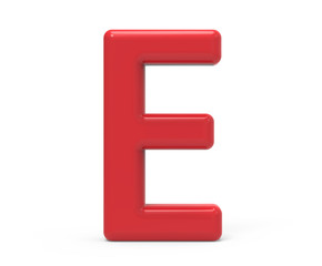 red letter E
