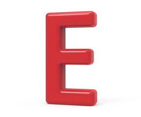 red letter E