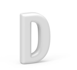 pearl white letter D