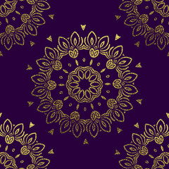 Flower Mandalas. Vintage decorative elements.