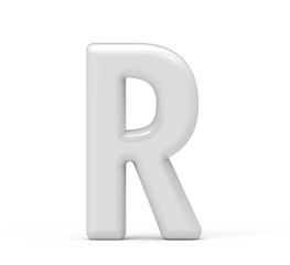 pearl white letter R